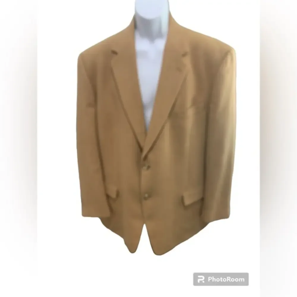 Men's Sportscoat Claiborne 100% Camel‎ Hair! Size ( 46 L) Two Button